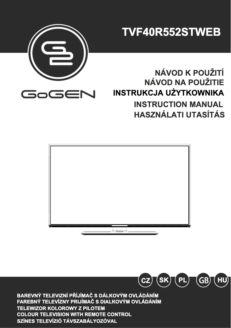Page 1 de la notice Manuel utilisateur GoGen TVF40R552STWEB