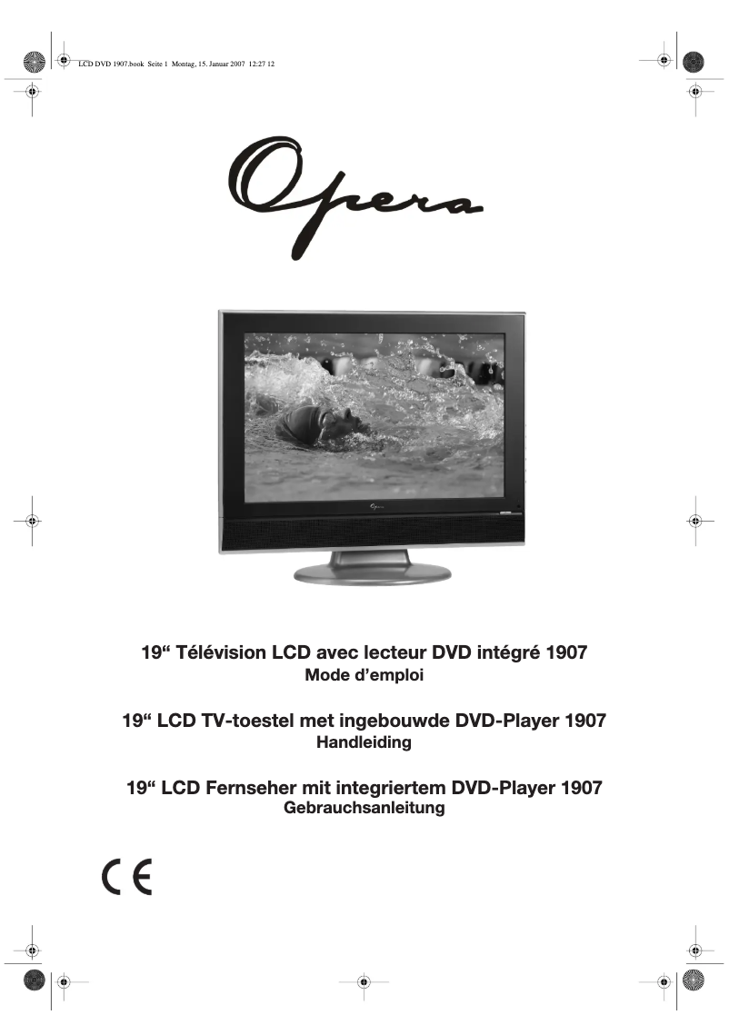 Page 1 de la notice Manuel utilisateur Opera LCD1907