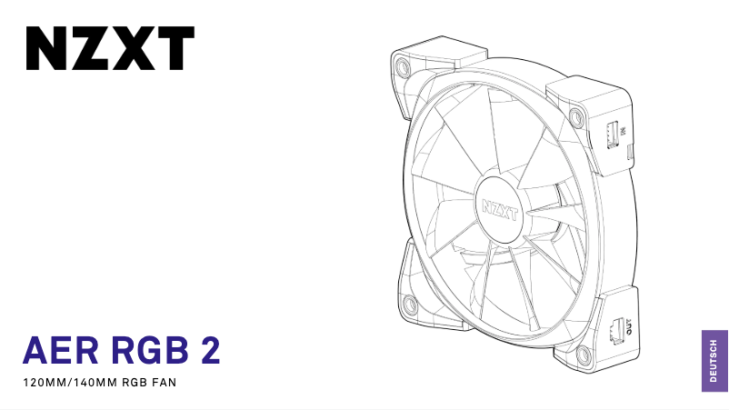 Page 1 de la notice Manuel utilisateur NZXT AER RGB 2