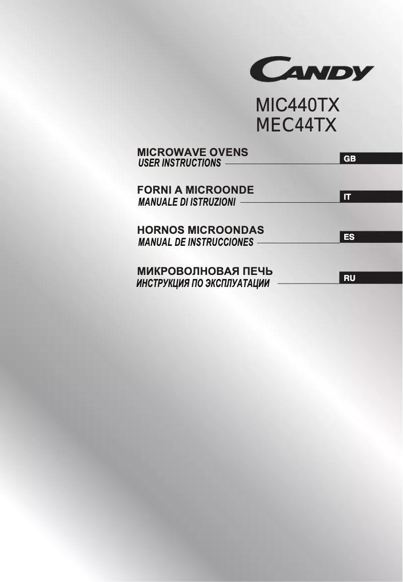 Página 1 del manual Manual de usuario Candy MEC44TX