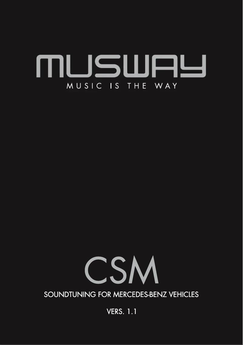 Page 1 de la notice Manuel utilisateur Musway CSM