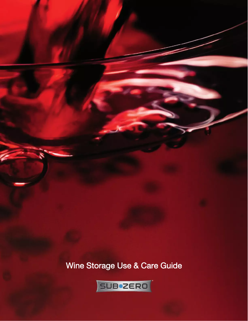 Page 1 de la notice Manuel utilisateur Sub-Zero UW24