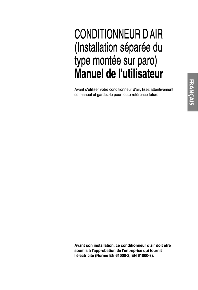 Page 1 de la notice Manuel utilisateur LG LSNC186VDL2