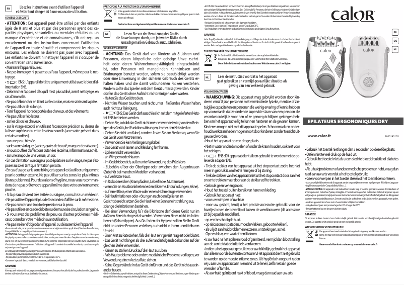 Page 1 de la notice Manuel utilisateur Calor Skin Spirit EP2910C0