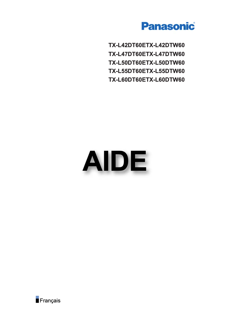 Page 1 de la notice Manuel utilisateur Panasonic Viera TX-L60DTW60