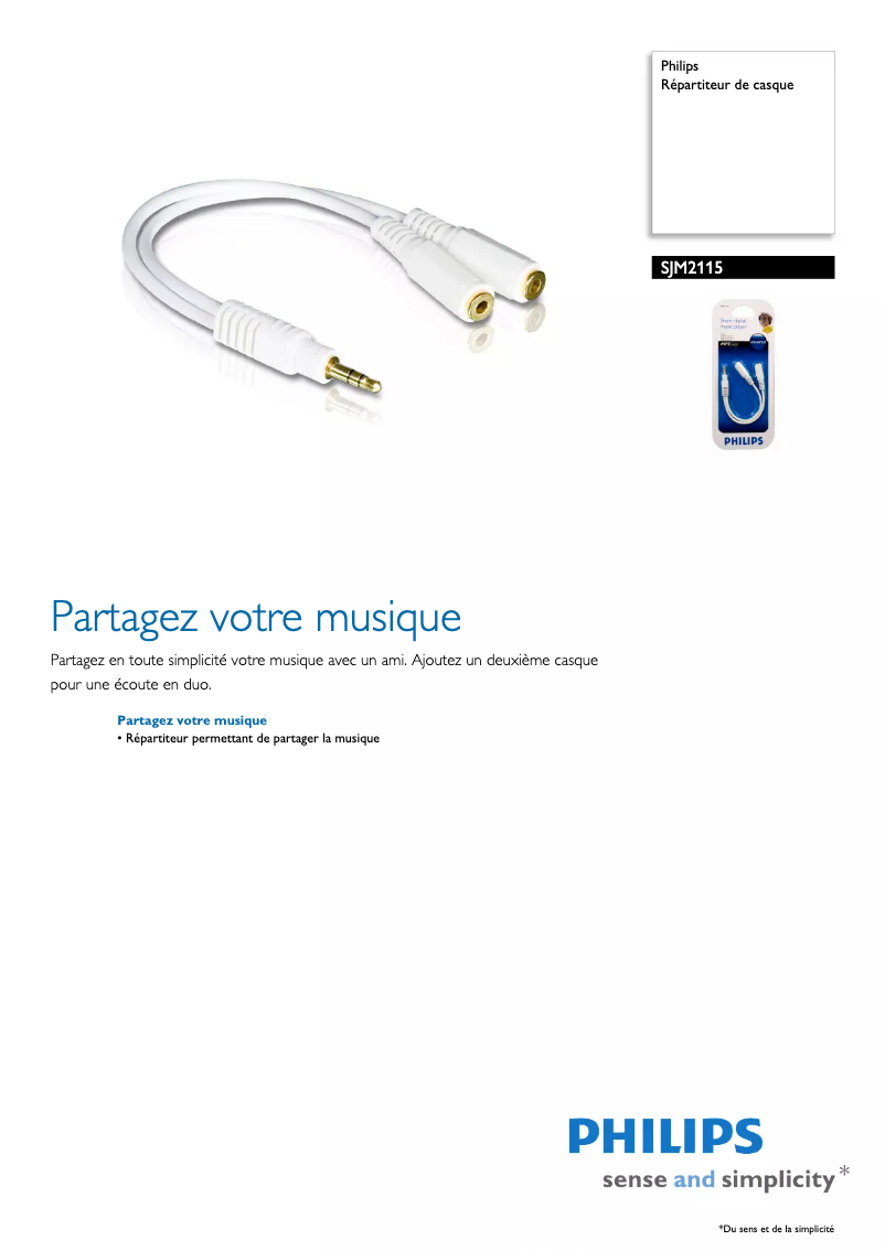 Página 1 del manual Manual de usuario Philips SJM2115