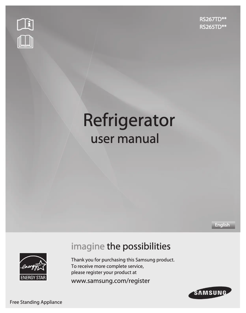 Página 1 del manual Manual de usuario Samsung RS265TDWP