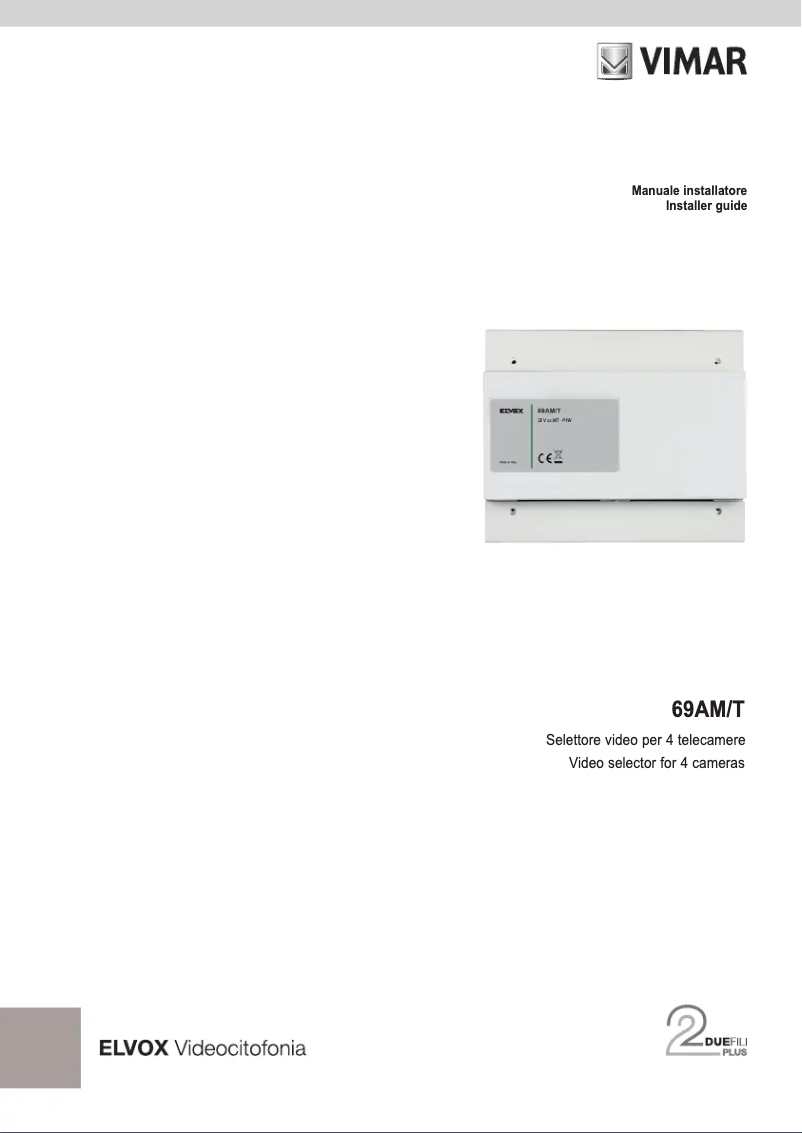 Page 1 of the manual User Manual Vimar ELVOX 69AM/T