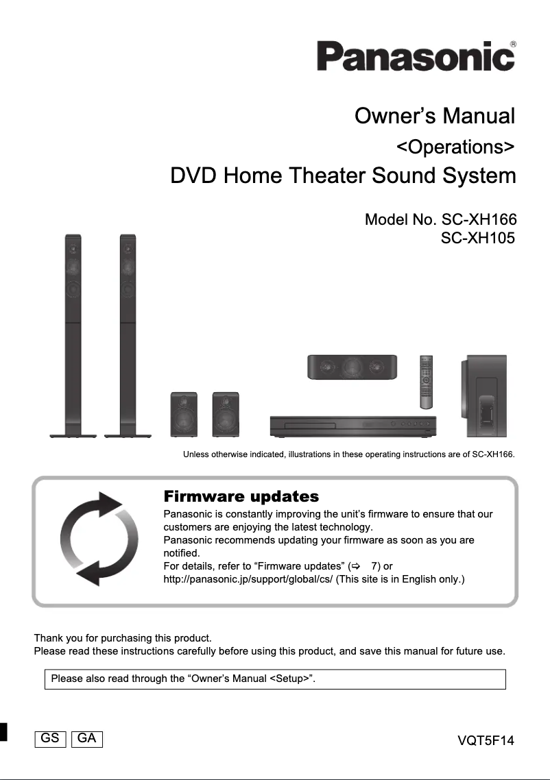 Page 1 de la notice Manuel utilisateur Panasonic SC-XH105
