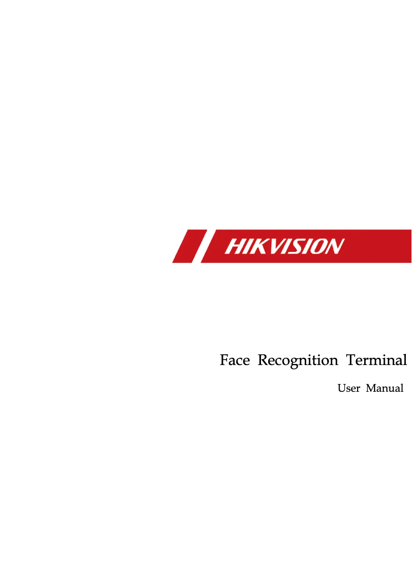 Page 1 de la notice Manuel utilisateur Hikvision DS-K5603T-Z