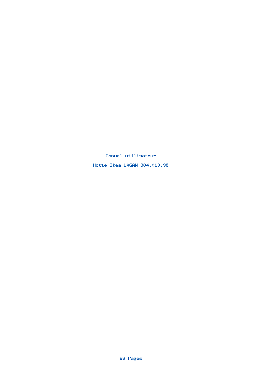 Page 1 de la notice Manuel utilisateur Ikea LAGAN 304.013.98