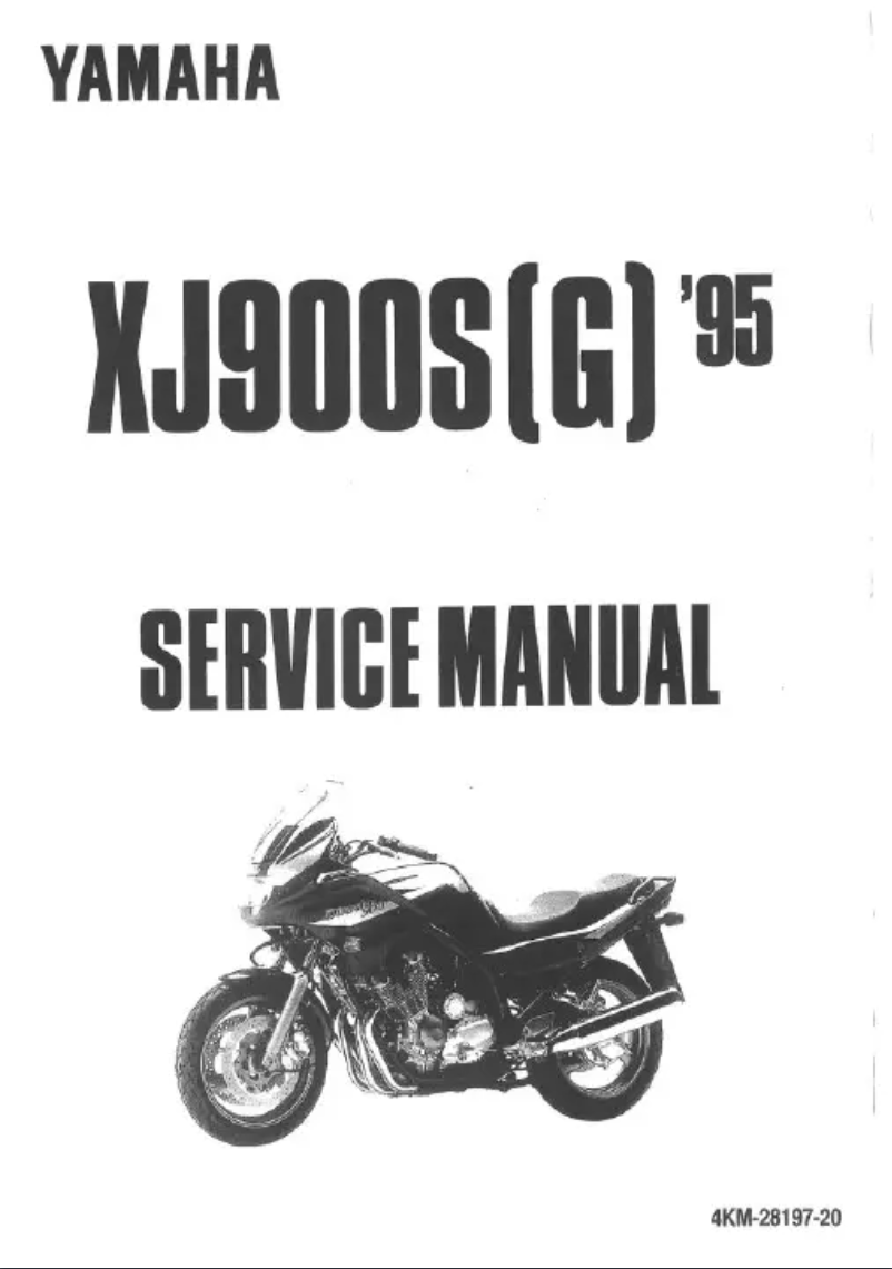 Page 1 of the manual User Manual Yamaha XJ900S (1995)