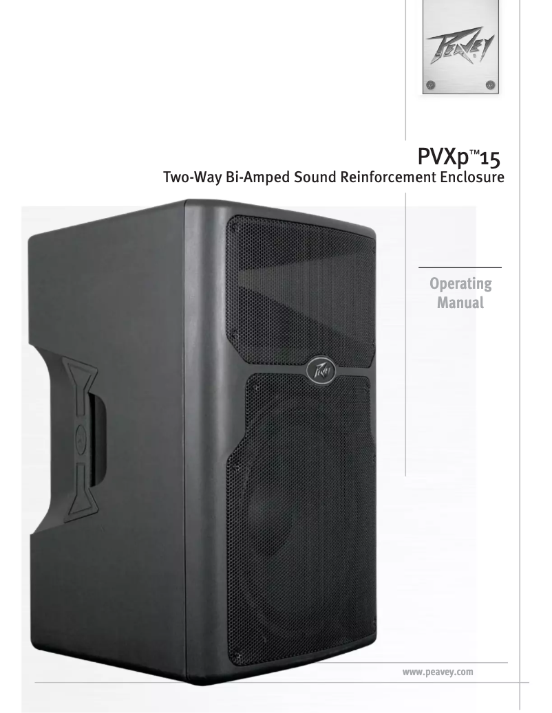 Page 1 de la notice Manuel utilisateur Peavey PVXp 15 Bluetooth