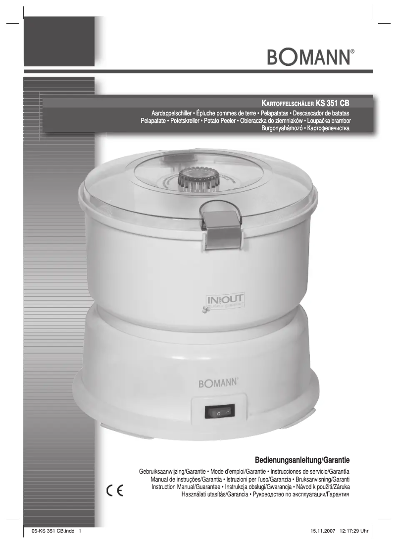 Página 1 del manual Manual de usuario Bomann KS 351 CB