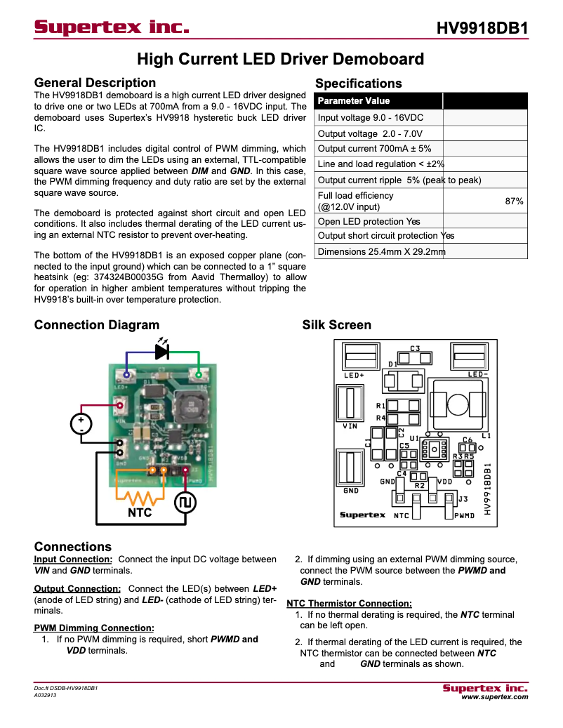 Image de la première page du manuel de l'appareil HV9918DB1