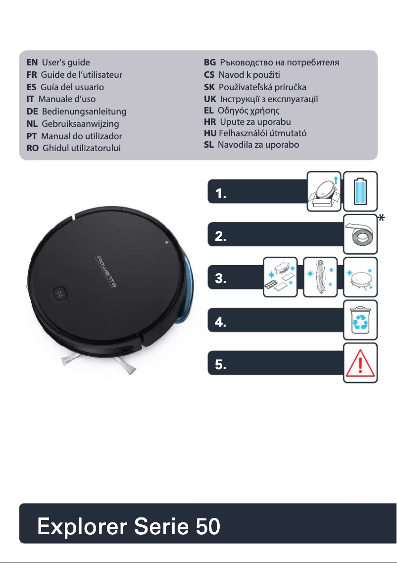 Page 1 de la notice Manuel utilisateur Rowenta X-plorer Serie 50 RR7375