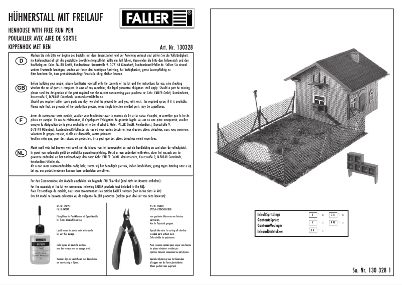 Page 1 de la notice Manuel utilisateur Faller 130328