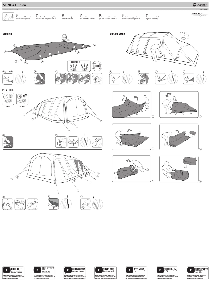 Page 1 de la notice Manuel utilisateur Outwell Sundale 5PA