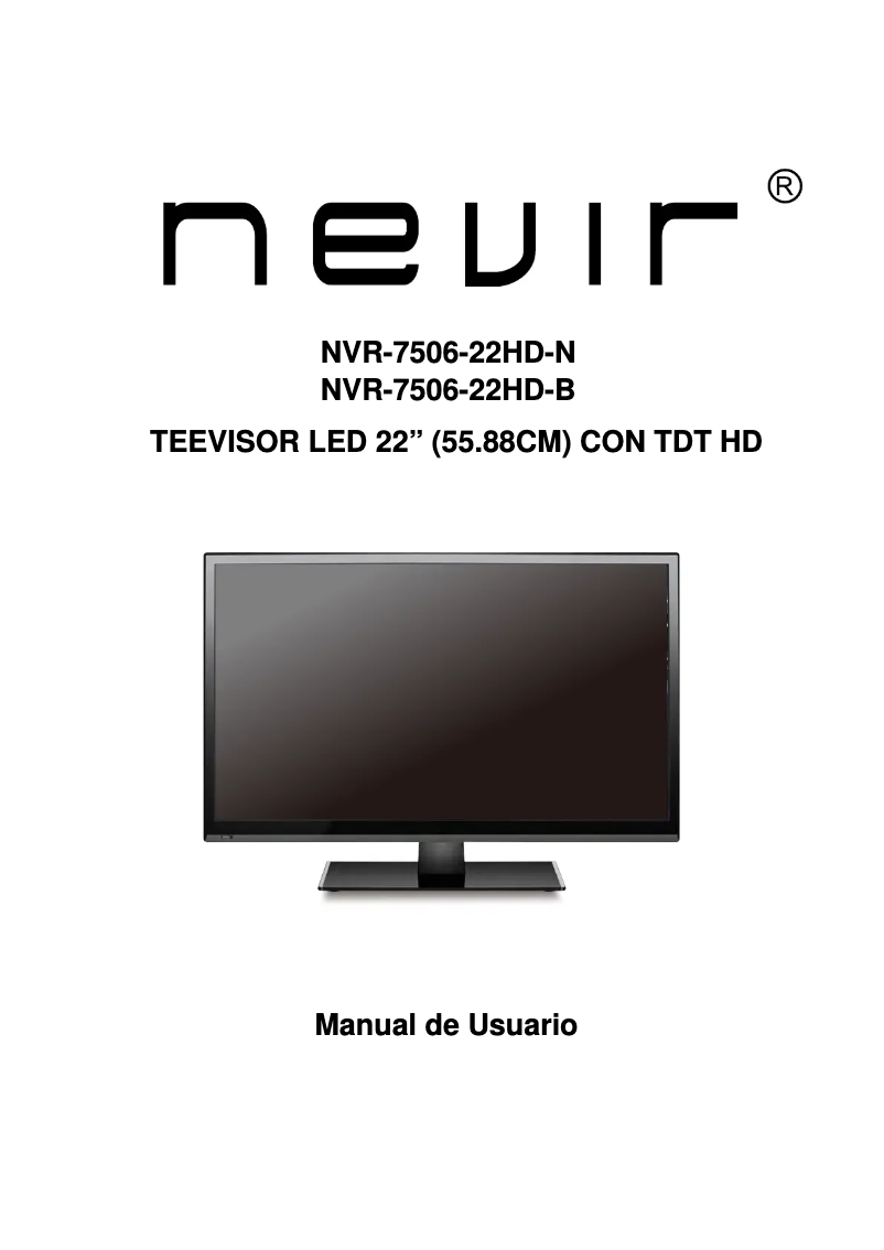 Page 1 de la notice Manuel utilisateur Nevir NVR-7506-22HD-B
