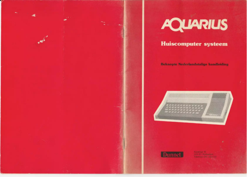 Page 1 de la notice Manuel utilisateur Mattel Aquarius