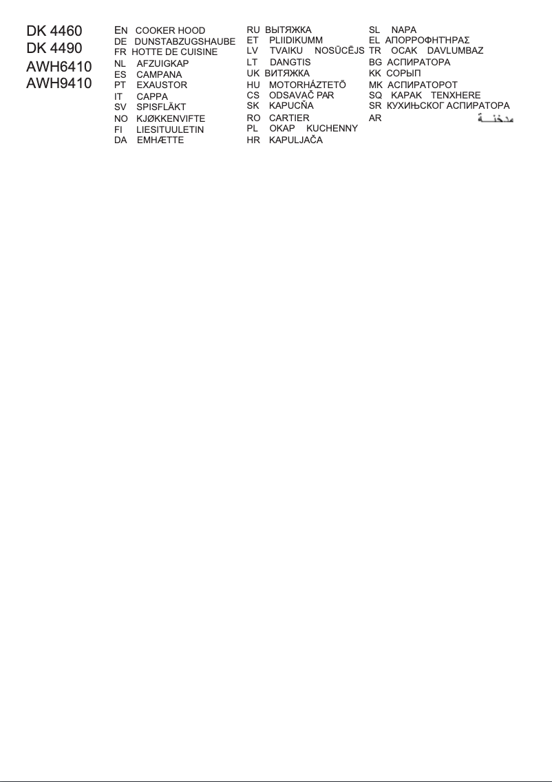 Page 1 de la notice Manuel utilisateur AEG DK4490-M