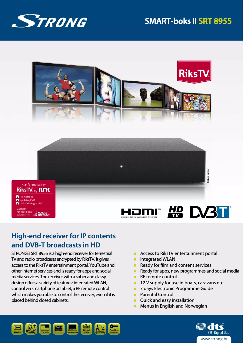 Page 1 de la notice Manuel utilisateur Strong SRT 8955