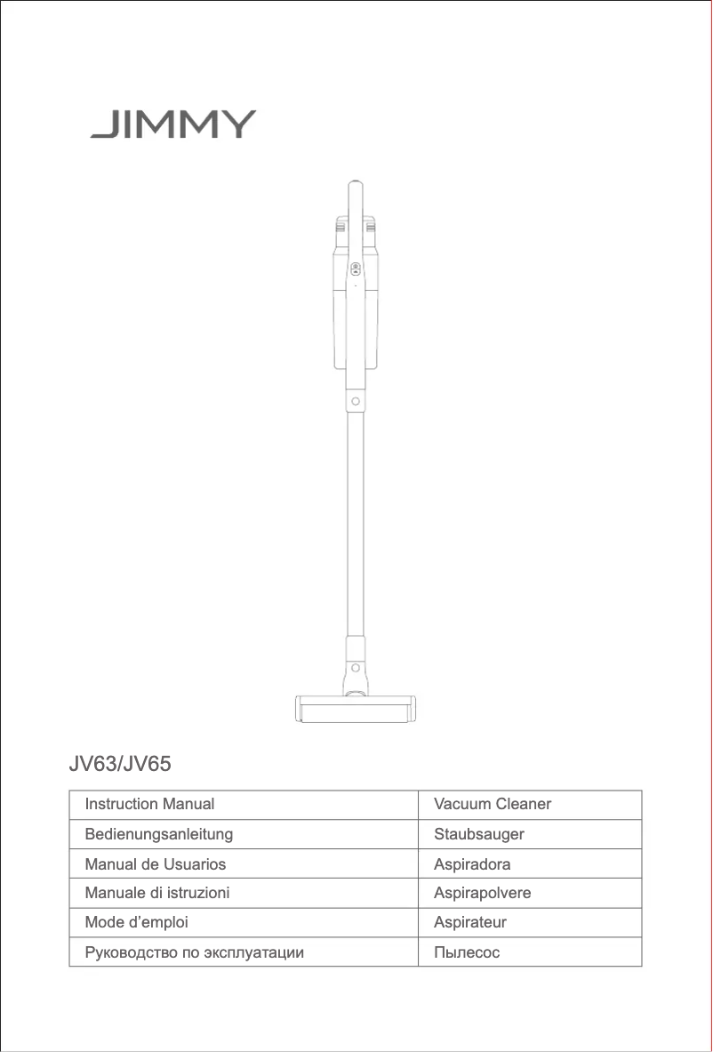 Page 1 de la notice Manuel utilisateur JIMMY JV63
