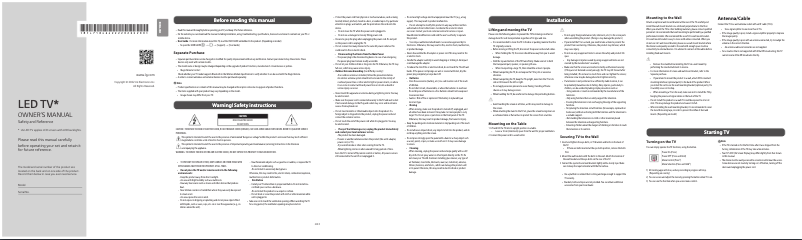 Page 1 de la notice Manuel utilisateur LG 55UQ8150PSB