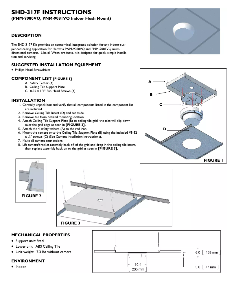 Page 1 de la notice Manuel utilisateur Hanwha SHD-317F