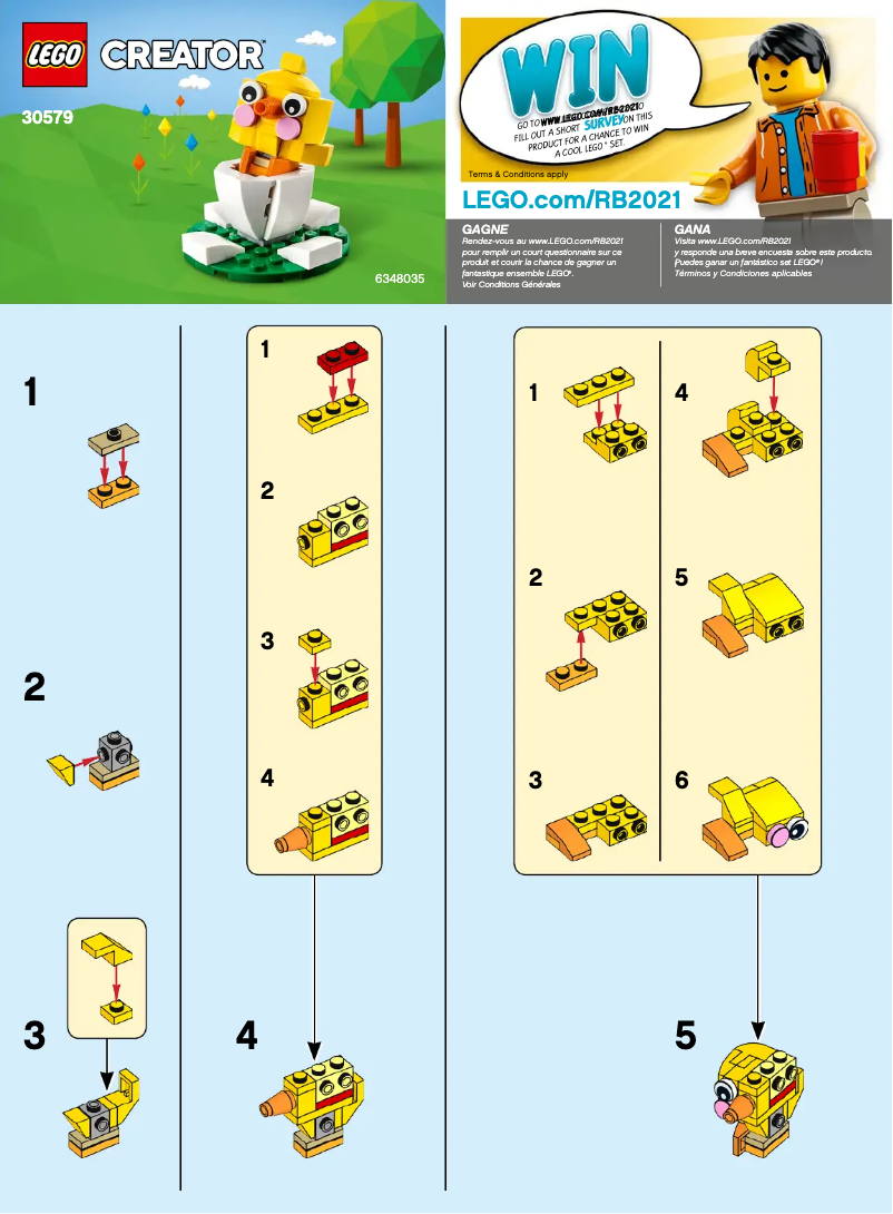 Page 1 de la notice Manuel utilisateur Lego Creator 30579