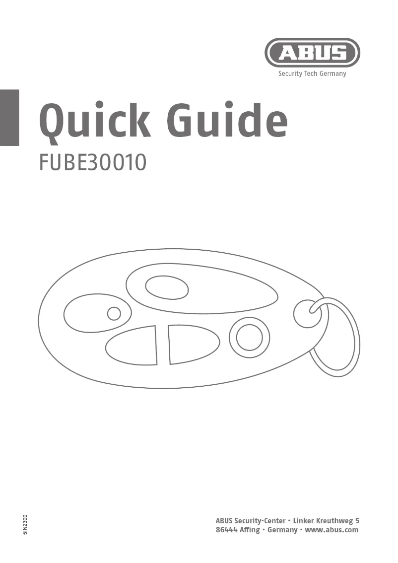 Page 1 de la notice Manuel utilisateur Abus FUBE30010