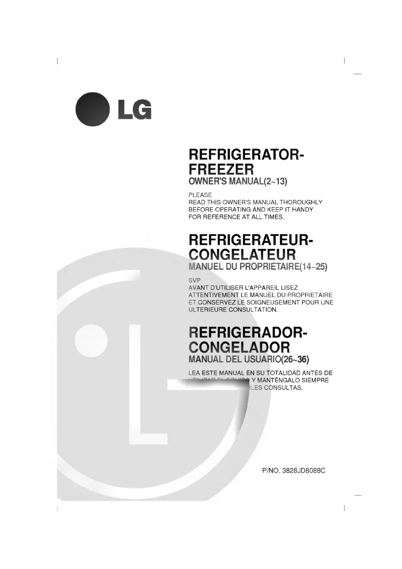 Page 1 de la notice Manuel utilisateur LG GR-242M