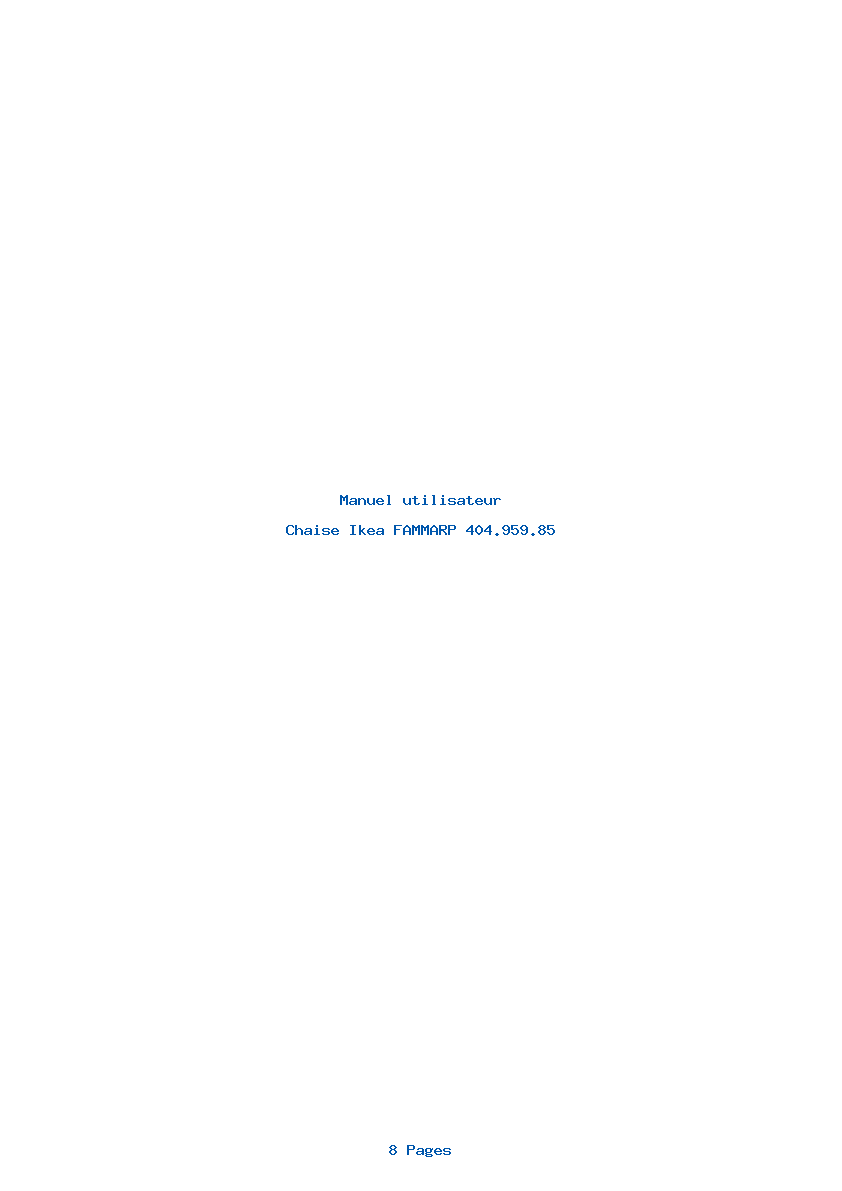 Page 1 de la notice Manuel utilisateur Ikea FAMMARP 404.959.85