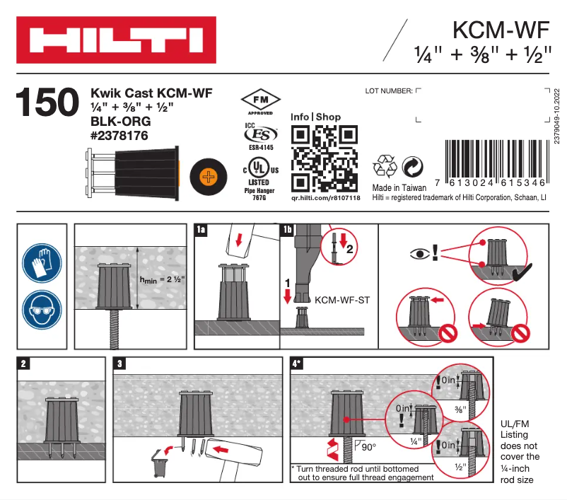 Page 1 de la notice Manuel utilisateur Hilti KCM-WF