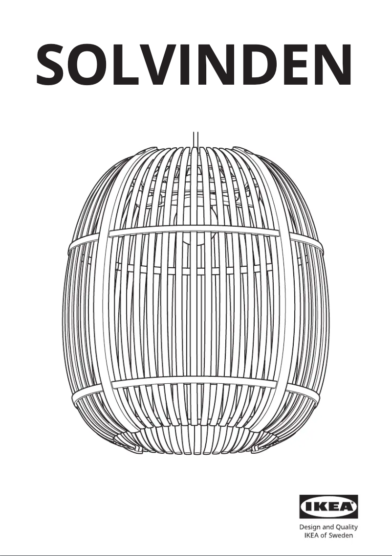 Page 1 de la notice Manuel utilisateur Ikea SOLVINDEN 705.718.26