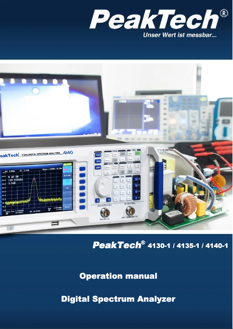 Página 1 del manual Manual de usuario PeakTech 4140-1