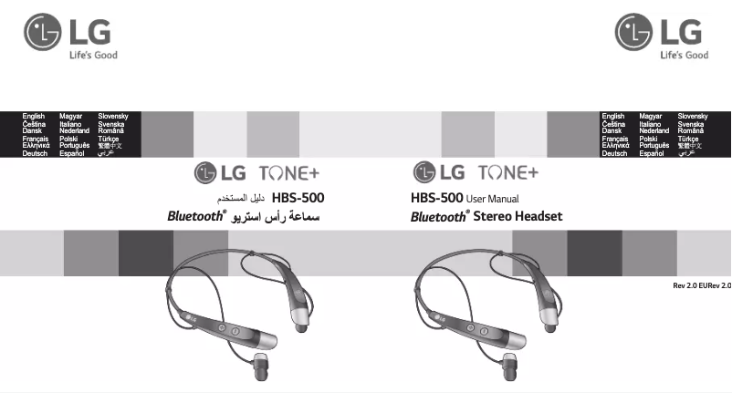 Page 1 de la notice Manuel utilisateur LG Tone+ HBS-500