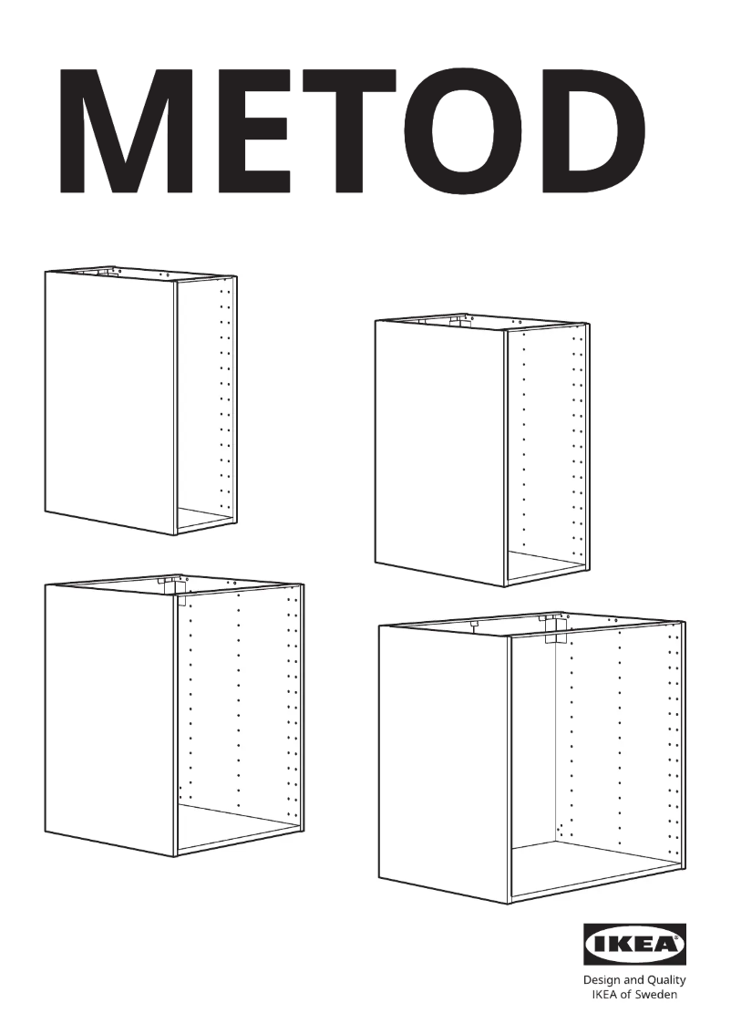 Page 1 de la notice Manuel utilisateur Ikea METOD 902.056.34