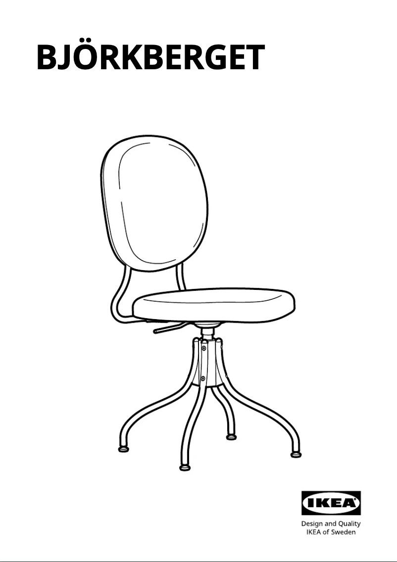 Página 1 del manual Manual de usuario Ikea BJÖRKBERGET 804.817.93