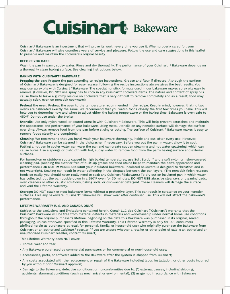 Page 1 de la notice Manuel utilisateur Cuisinart AMB-24MMP