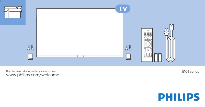 Página 1 del manual Guía de inicio rápido Philips 5000 series 43PFG5101