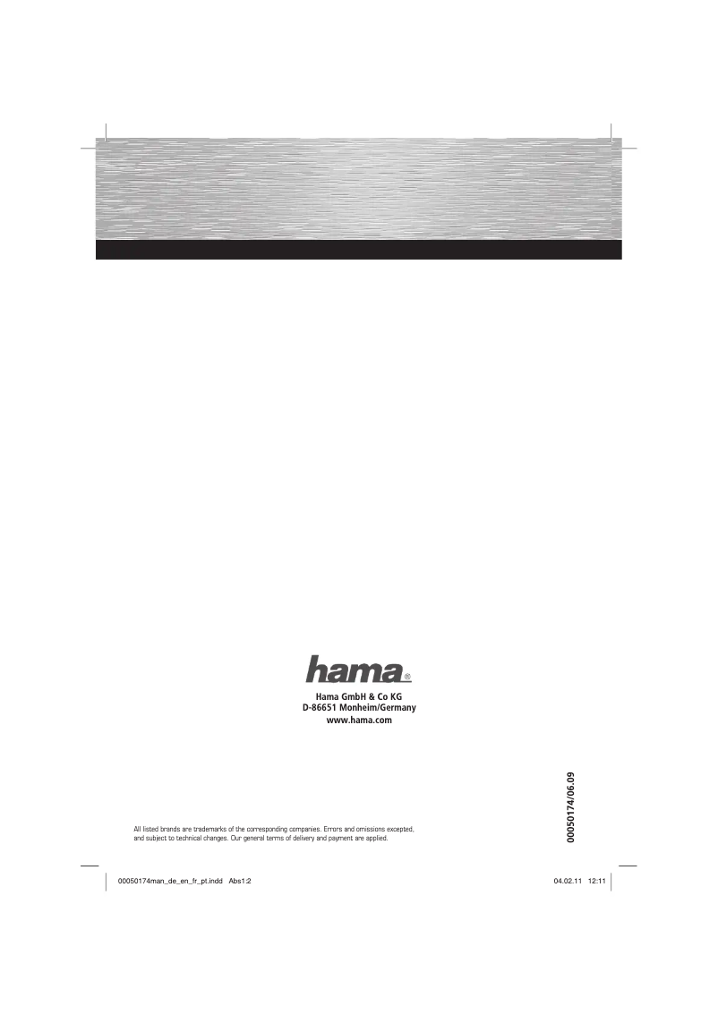 Page 1 de la notice Manuel utilisateur Hama CCD 514L