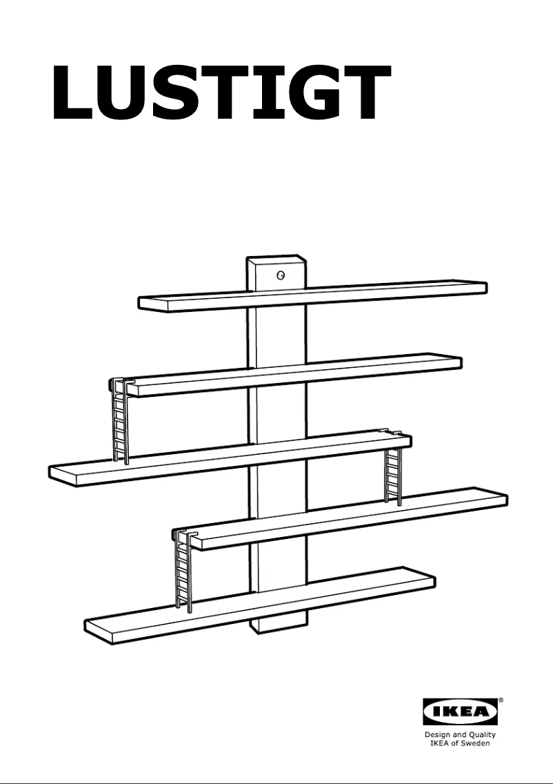 Page 1 de la notice Instructions / montage Ikea LUSTIGT