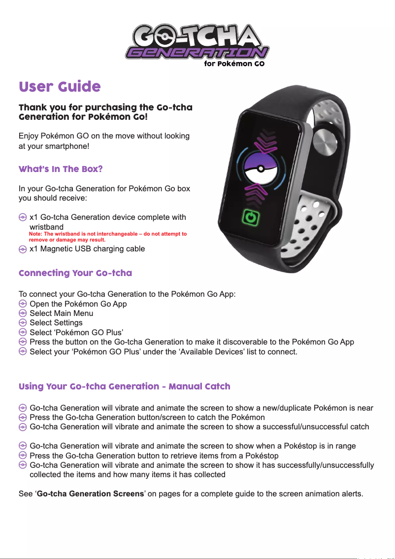 Page 1 de la notice Manuel utilisateur Datel GO-TCHA Generation
