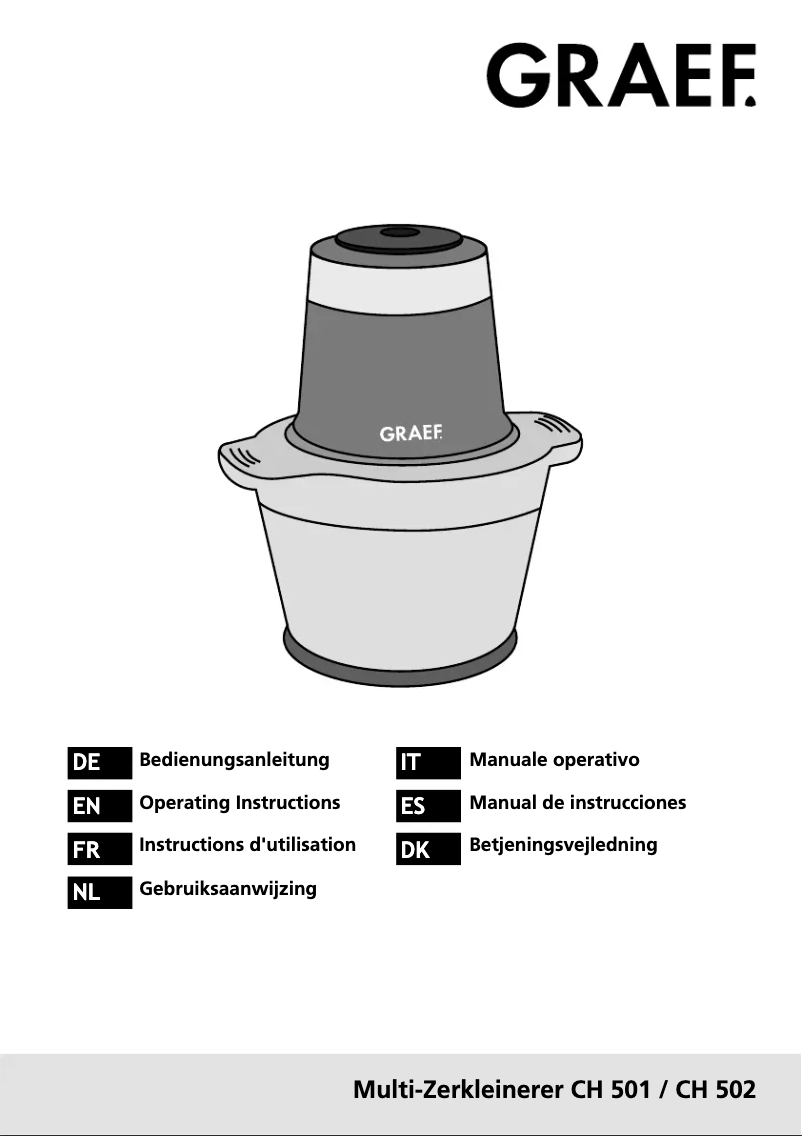 Page 1 of the manual User Manual Graef CH 502