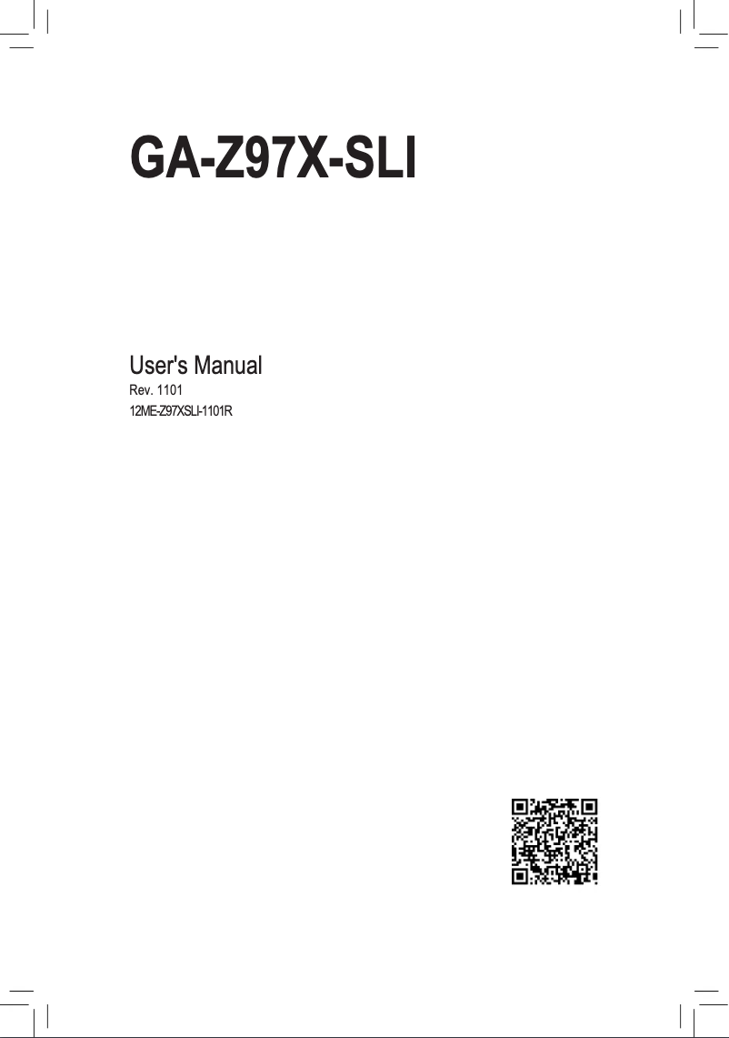 Page 1 de la notice Manuel utilisateur Gigabyte GA-Z97X-SLI