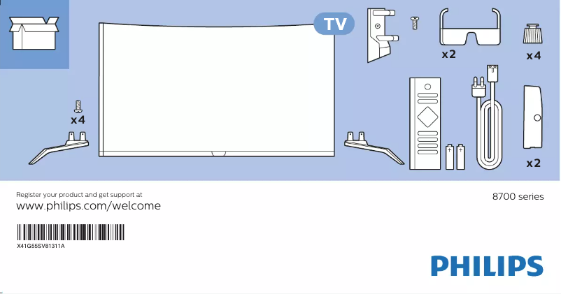 Página 1 del manual Guía de inicio rápido Philips 65PUS8700