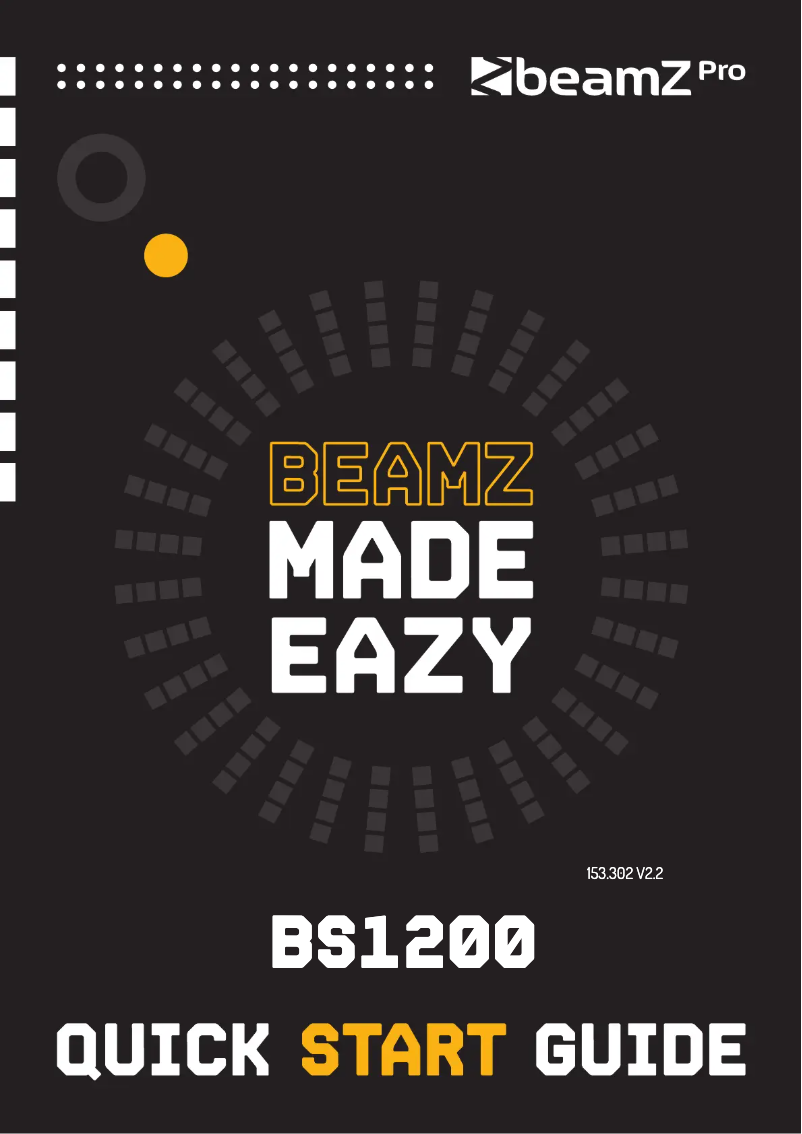 Page 1 de la notice Guide de démarrage rapide BeamZ BS1200