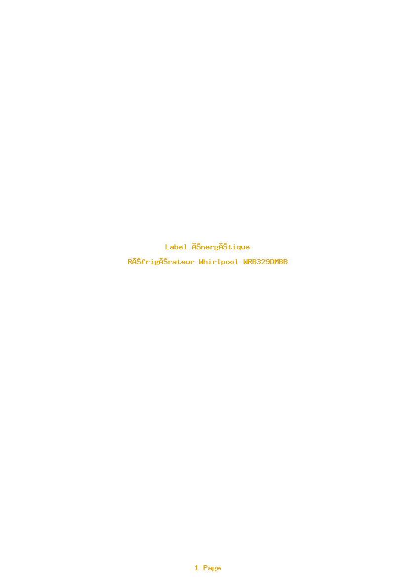 Image de la première page du manuel de l'appareil WRB329DMBB