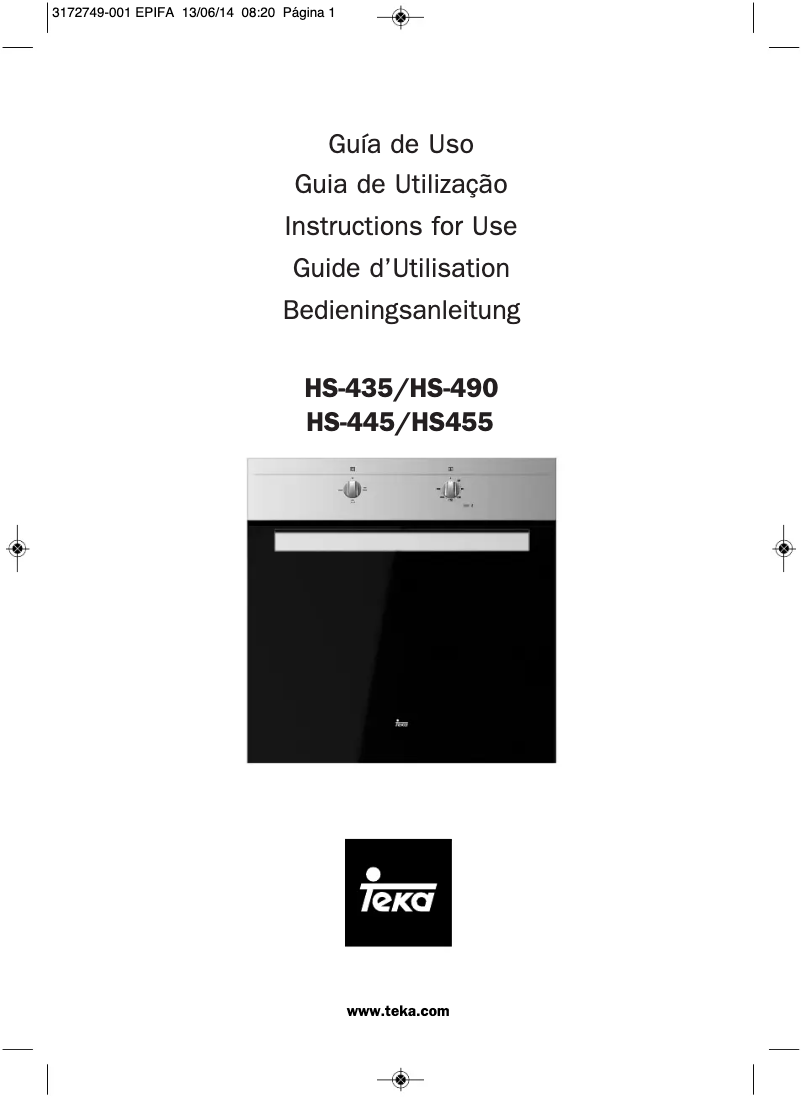 Page 1 de la notice Manuel utilisateur Teka HS 490
